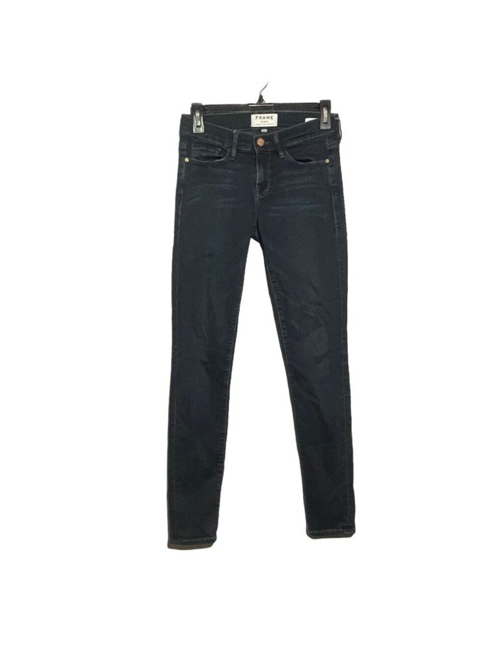 Frame Jeans Le Skinny de Jeanne Women Size 26 Moto Biker Rocker Stretch Designer